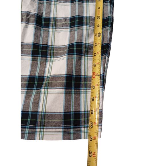 Roxy Plaid Shorts Women’s Sz 9 White Black Blue Bermuda Chequerd Coastal Beachy - Picture 9 of 16